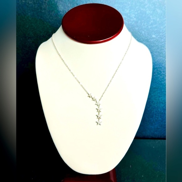 NWT .5 CTW  Moissanite Diamond Star Pendant Necklace 18-20 inch - Make an Offer! - Picture 2 of 8